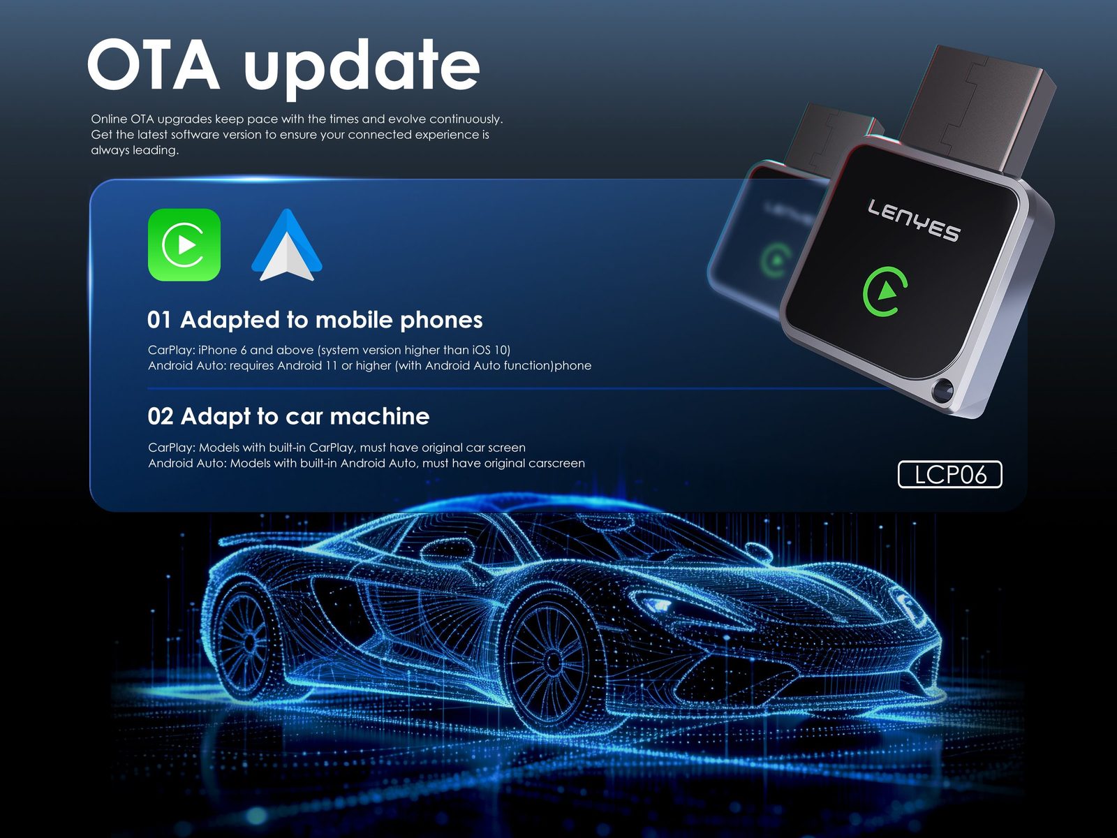 Adaptador Bluetooth Lenyes LCP06 vista 6