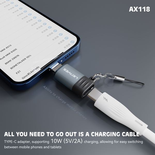 Adaptador Lenyes AX118 Tipo-C a Lightning