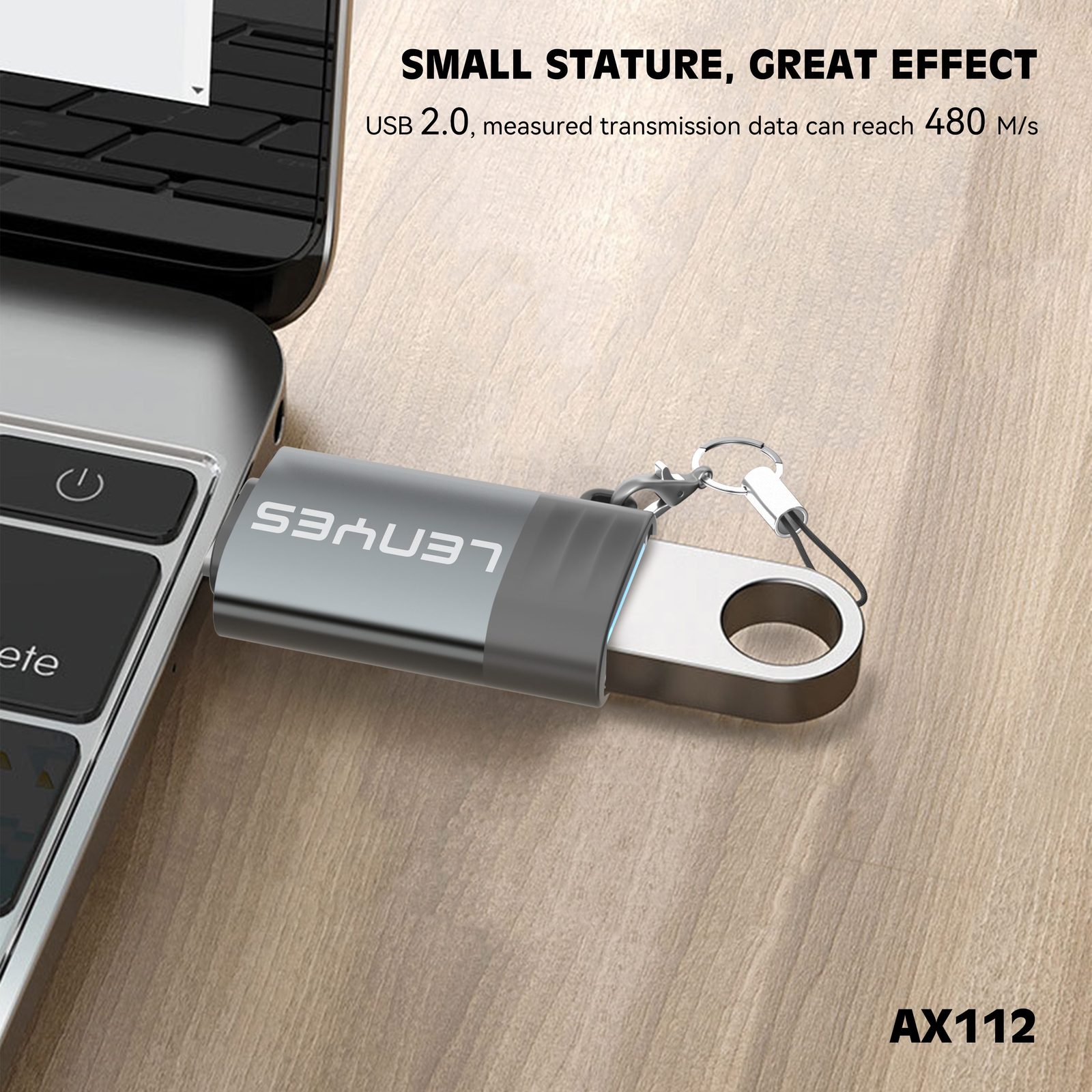 Adaptador OTG Lenyes AX112 Lightning vista 3