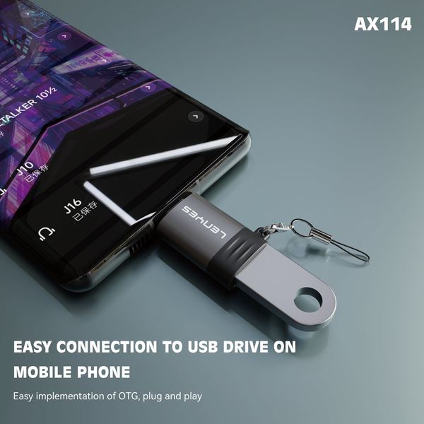 Adaptador OTG Lenyes AX114 Micro USB/V8