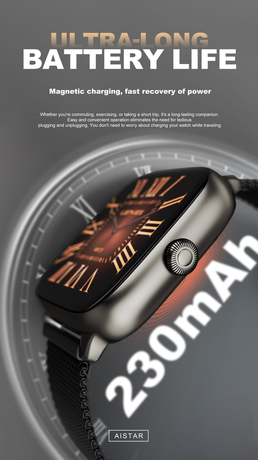 Lenyes AISTAR Smartwatch con Asistente de IA vista 3