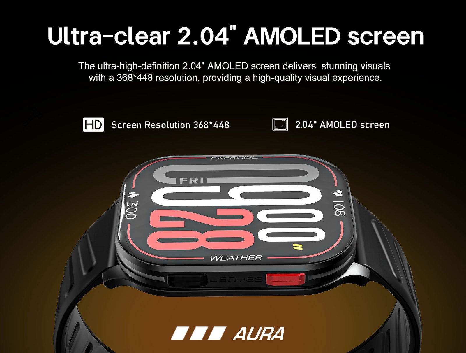 Lenyes AURA Smartwatch Elegante vista 3