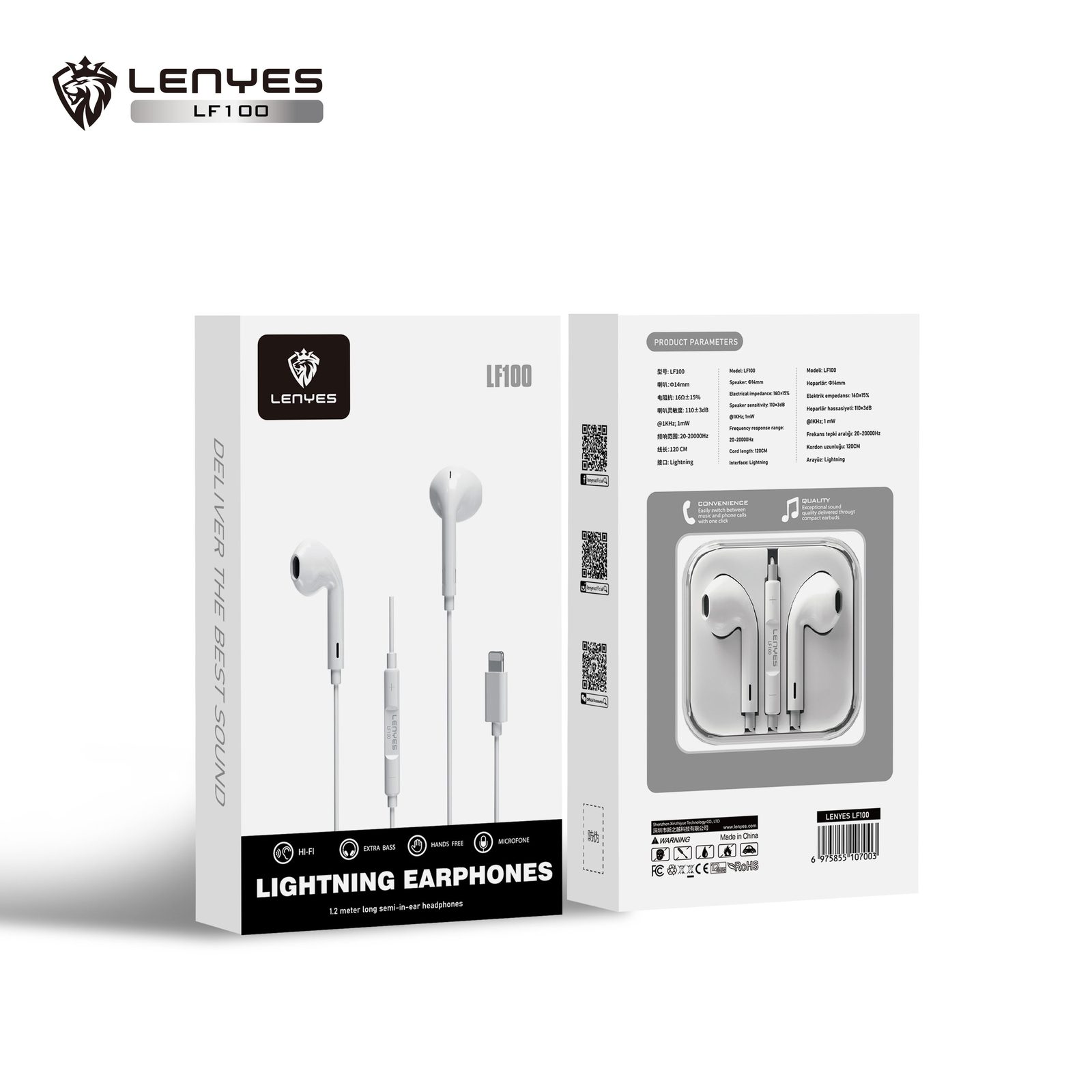 Auriculares Lenyes LF101 con Cable Jack 3.5mm Hi-Fi vista 3