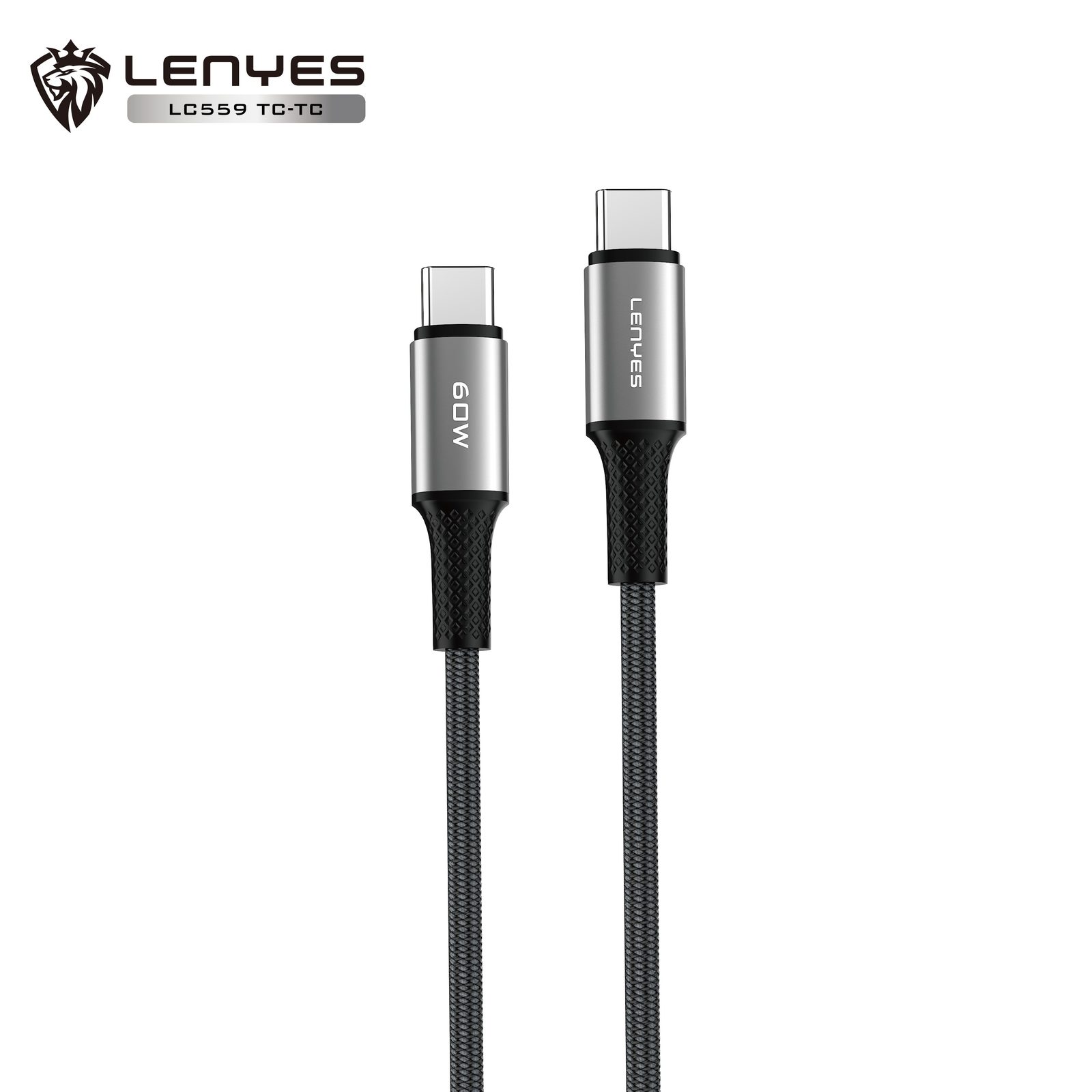 Cable USB-C Lenyes LC560 60W 2 Metros vista 1