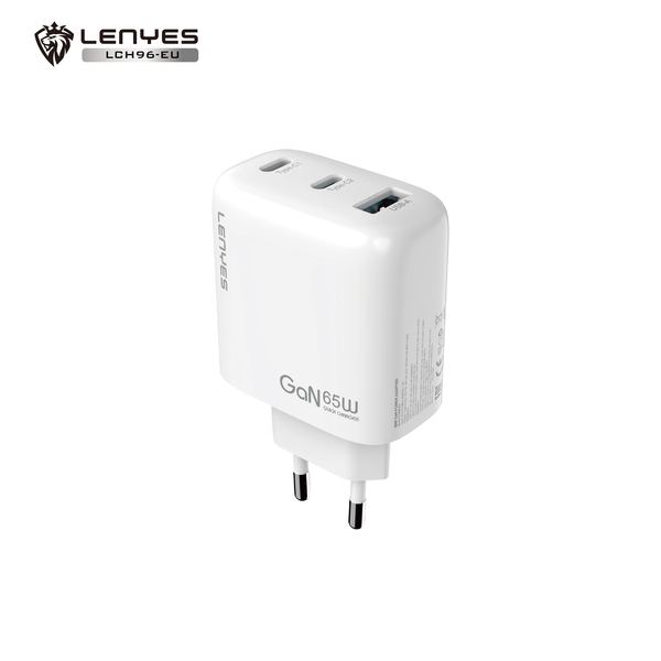 Cargador GaN Lenyes LCH96-EU 65W 3 Puertos