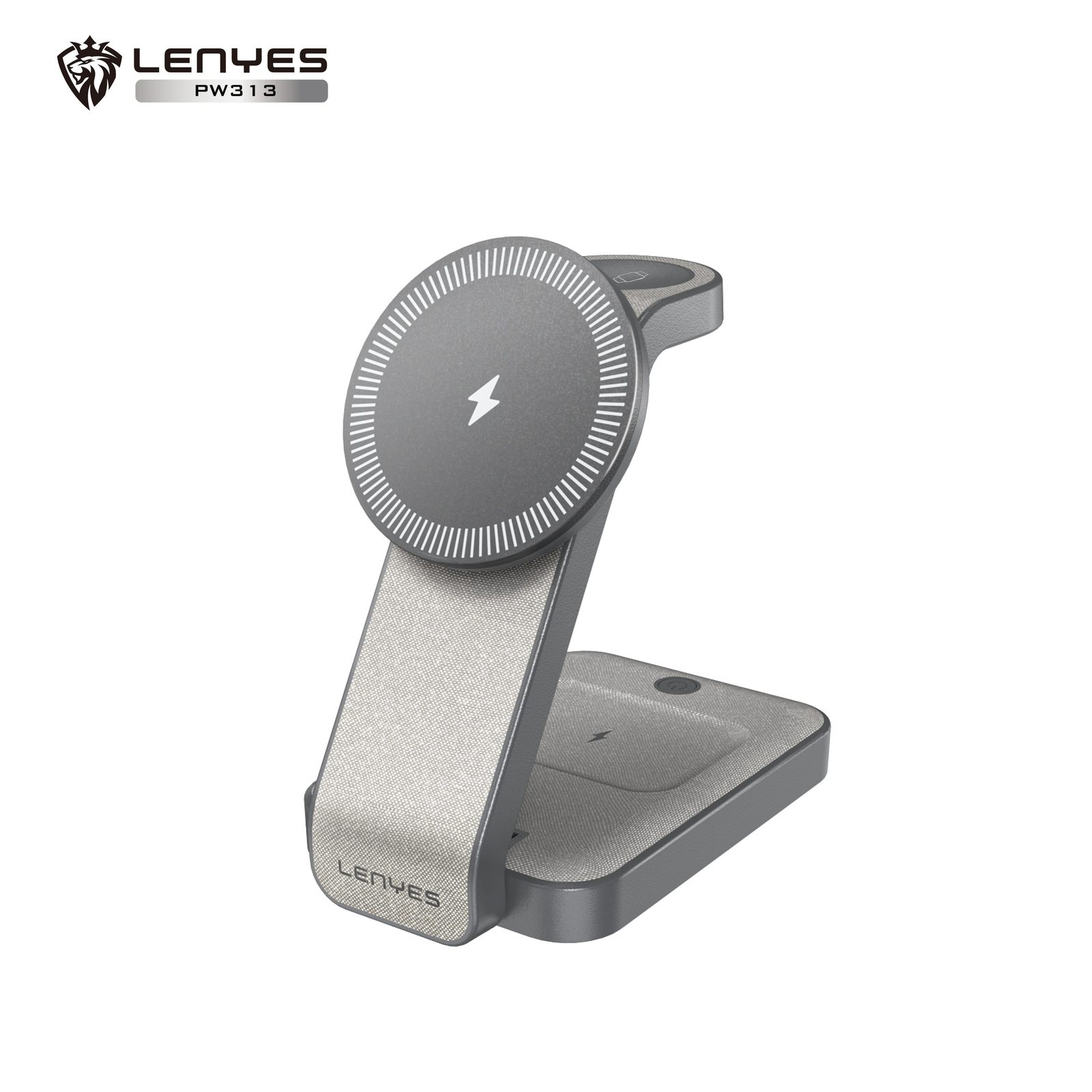 Cargador Inalámbrico Lenyes PW313 3en1 Plegable vista 1