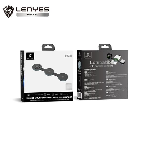 Cargador Inalámbrico Lenyes PW330 MagSafe Plegable