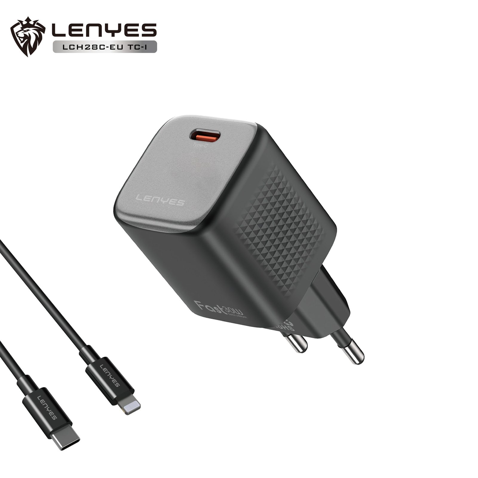 Cargador Lenyes LCH28C USB-C PD vista 5