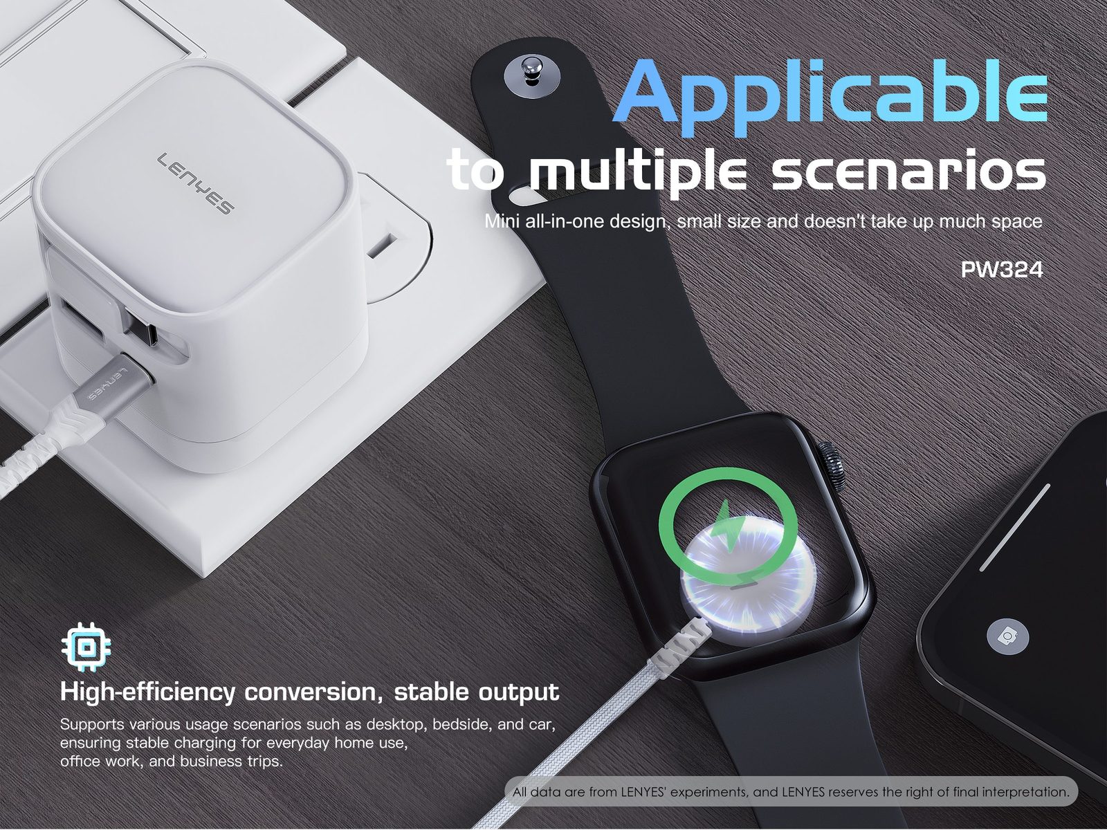 Cargador Magnético Lenyes PW324 para Apple Watch vista 6