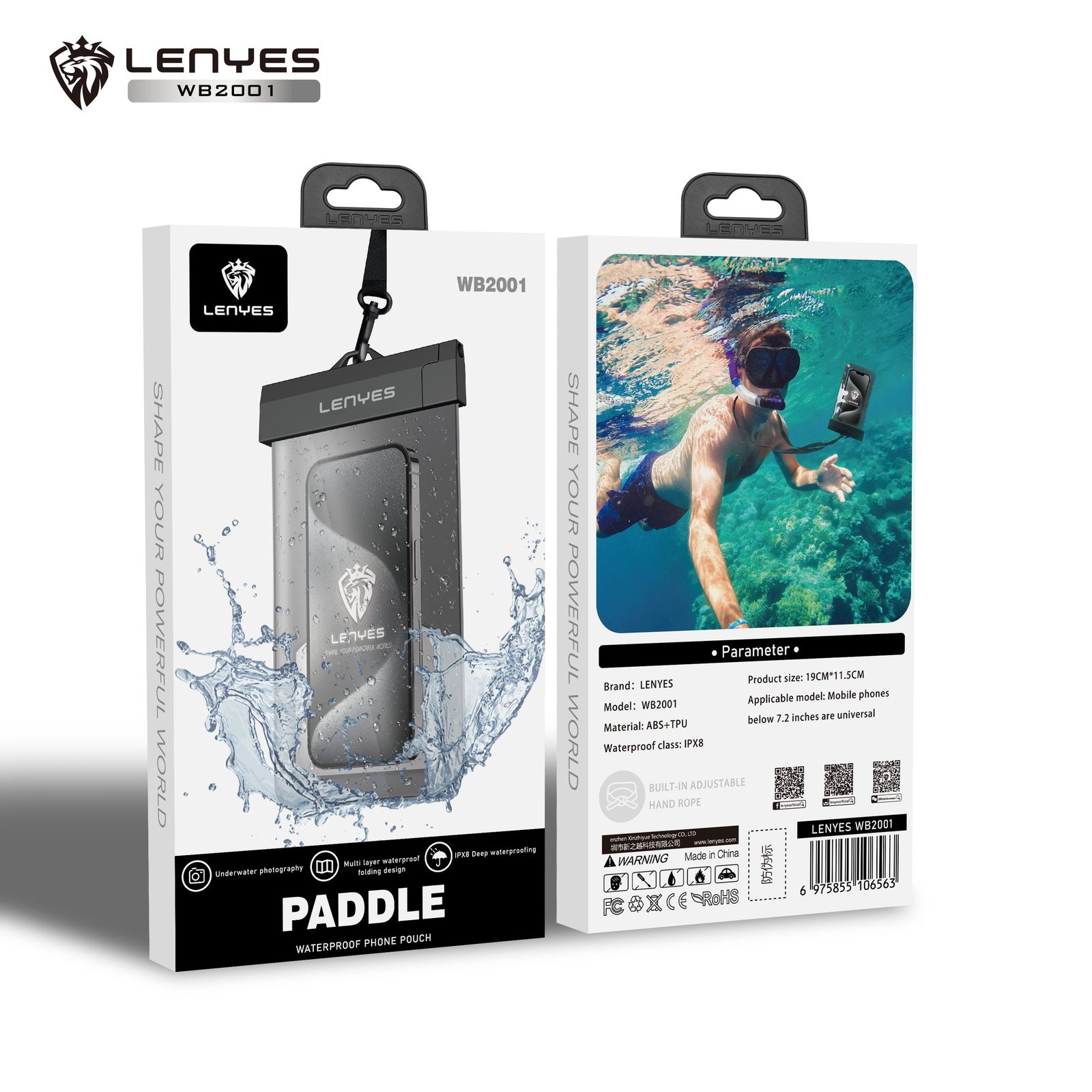 Funda Acuática Lenyes WB2001 para Móvil vista 4