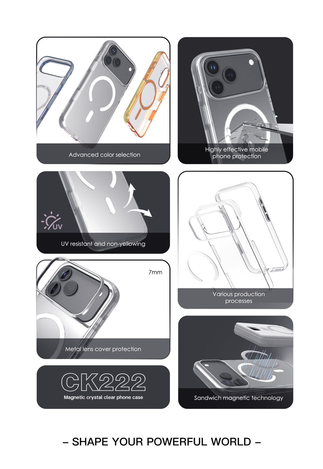 Funda Lenyes Crystal Armor para iPhone CK222 vista 5
