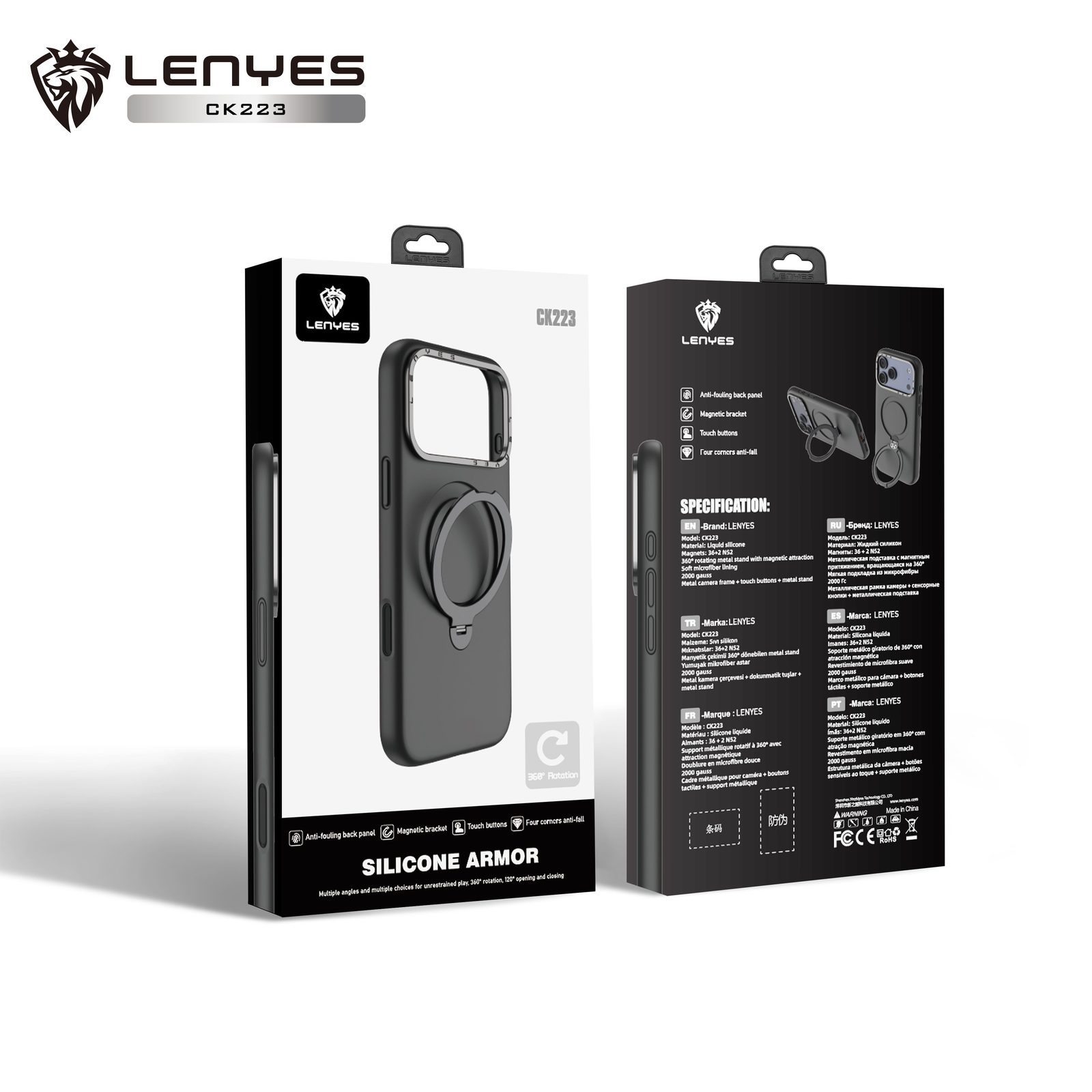 Funda Lenyes Silicon Armor para iPhone CK223 vista 1