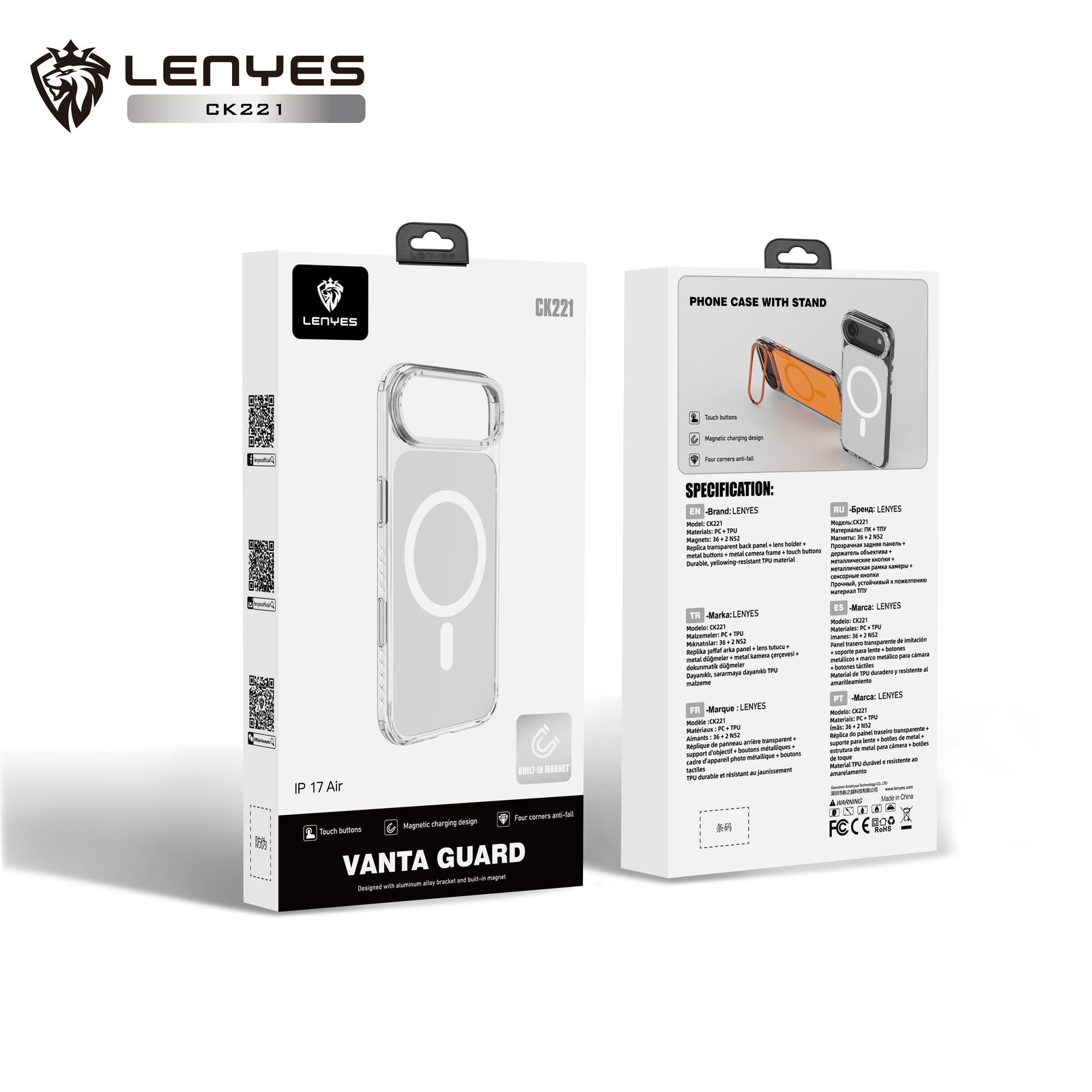 Funda Lenyes Vanta Guard para iPhone CK221 vista 5