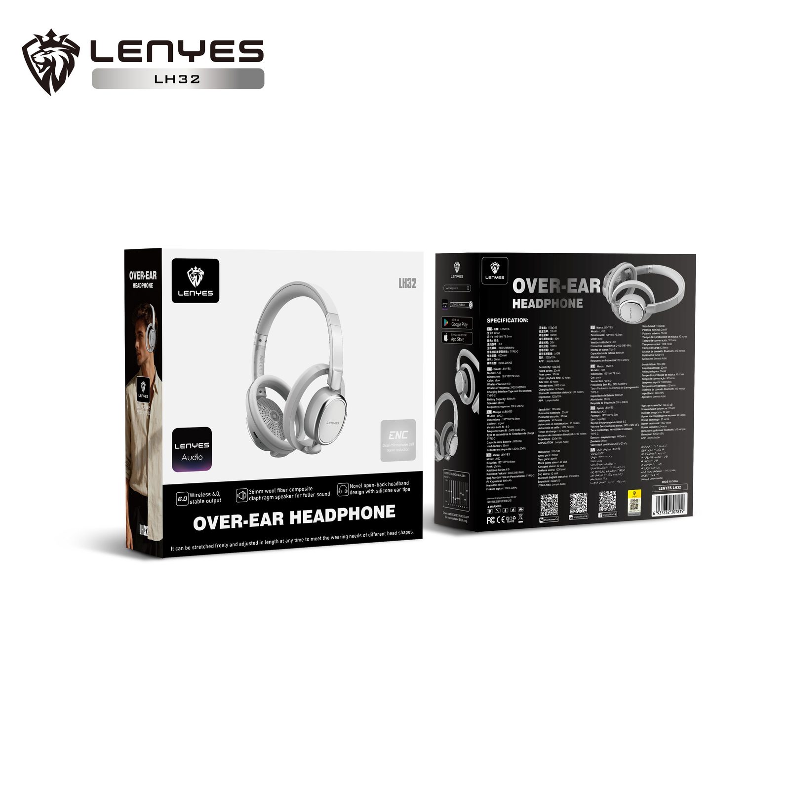 Lenyes LH32 Casco Open-Back Flotante ENC vista 5