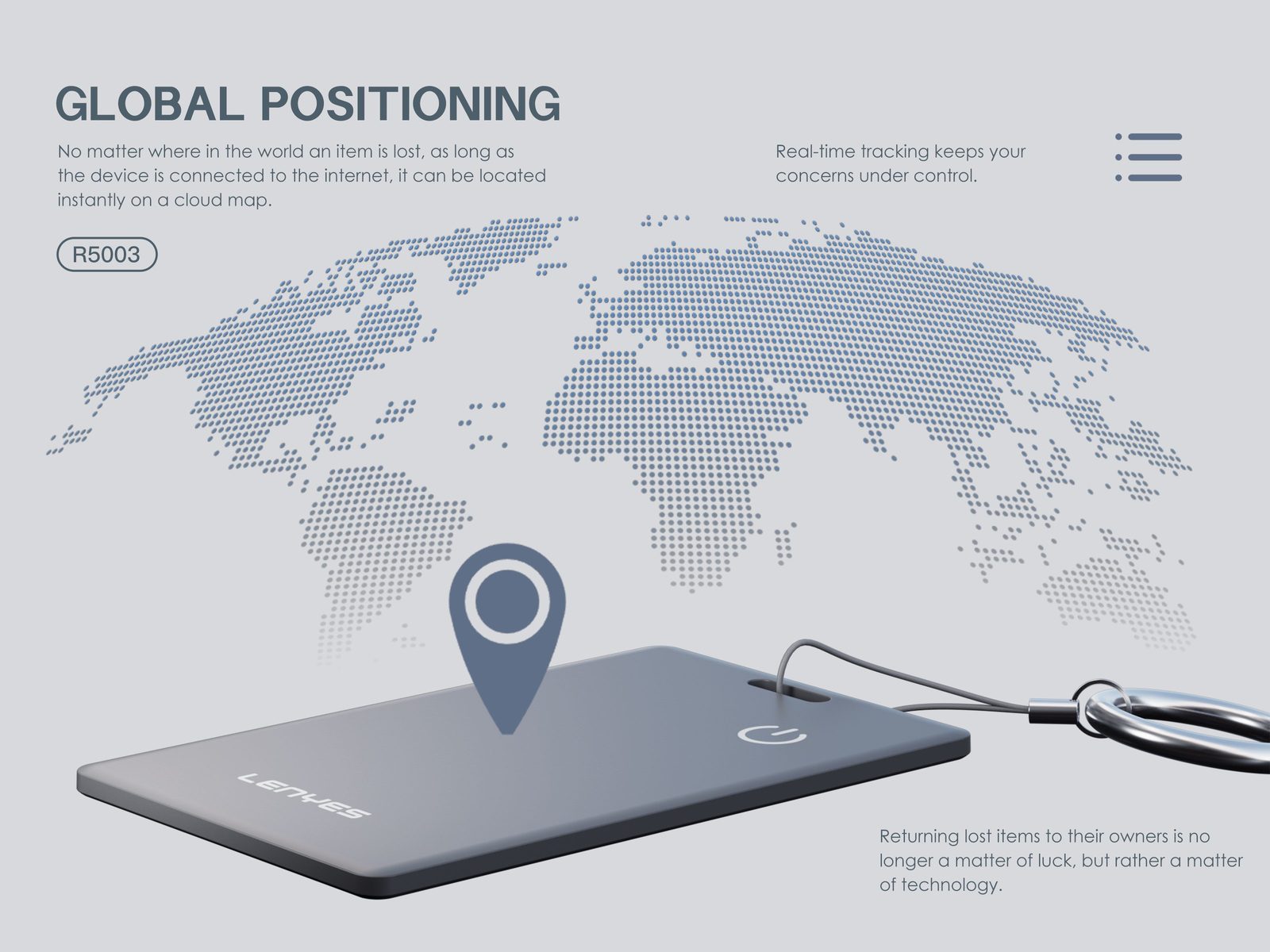 Localizador Lenyes R5003D Find My con NFC vista 5