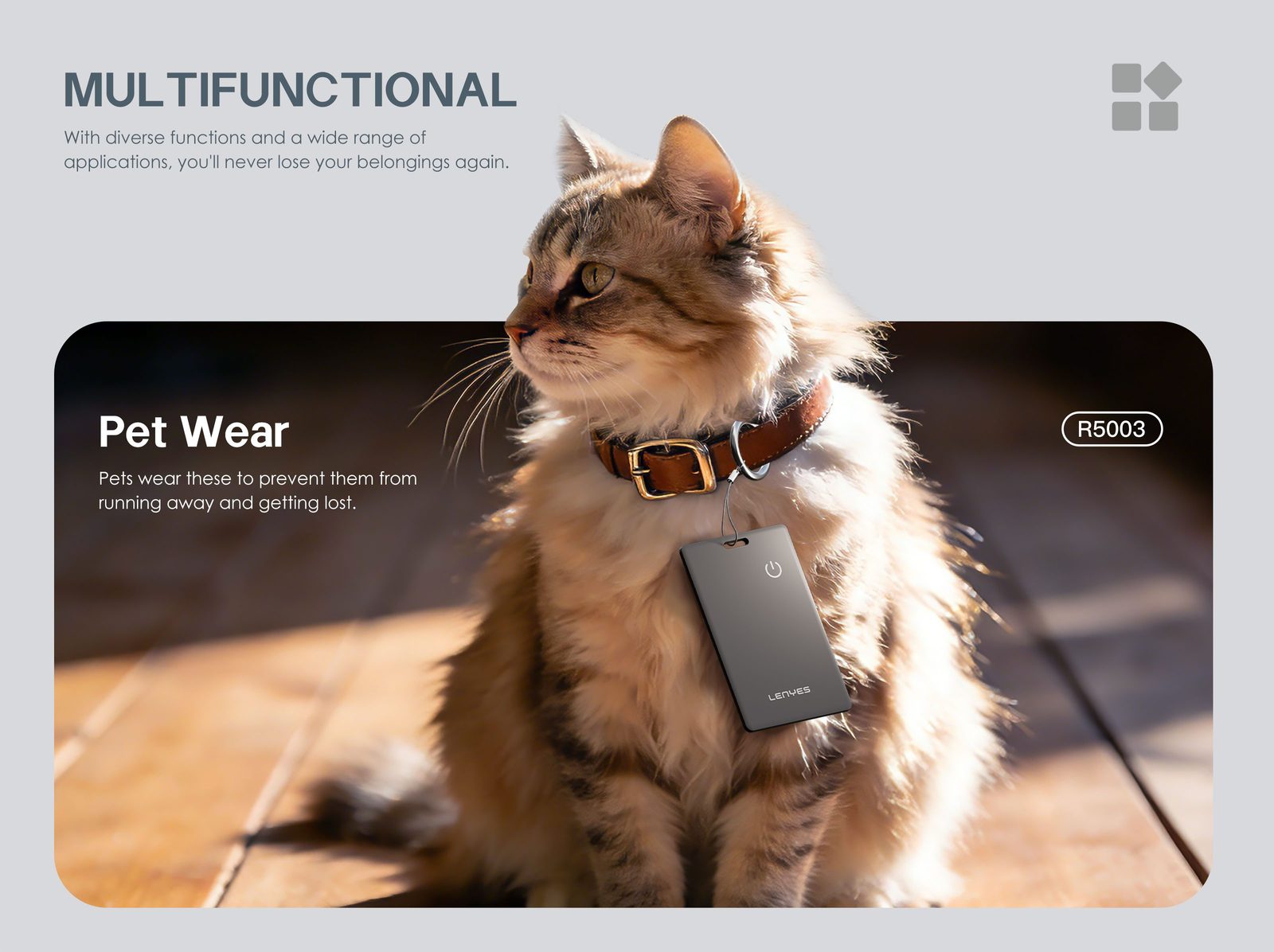 Localizador Lenyes R5003D Find My con NFC vista 6