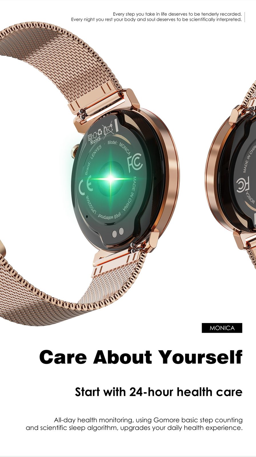 Lenyes MONICA Smartwatch Ultra-Fino AMOLED vista 5