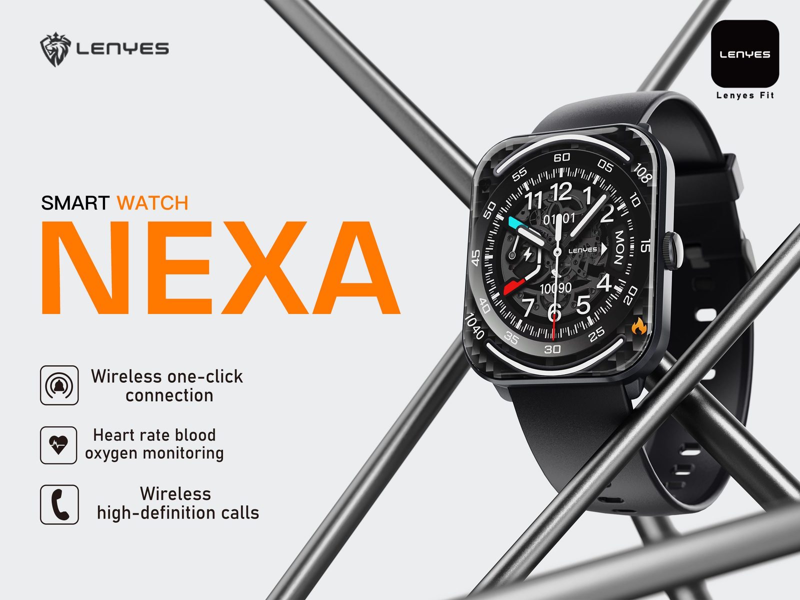 Lenyes NEXA Smartwatch Presión y Estrés vista 3