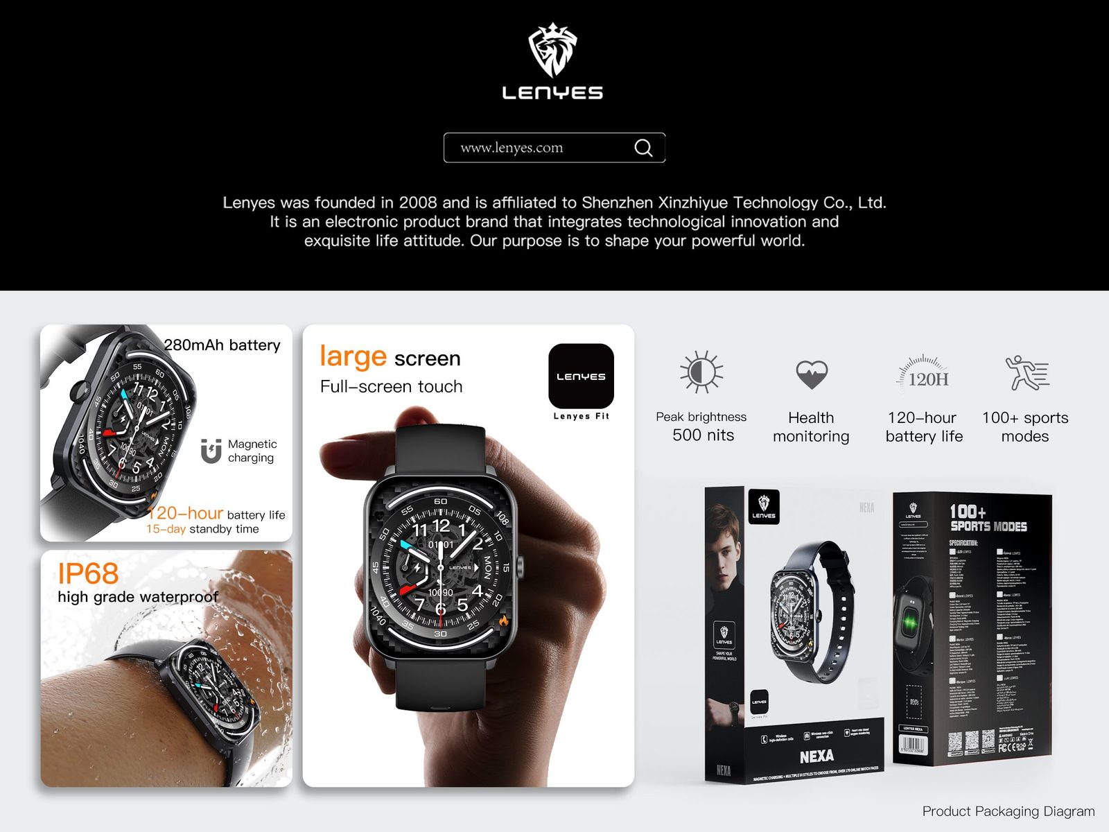 Lenyes NEXA Smartwatch Presión y Estrés vista 4