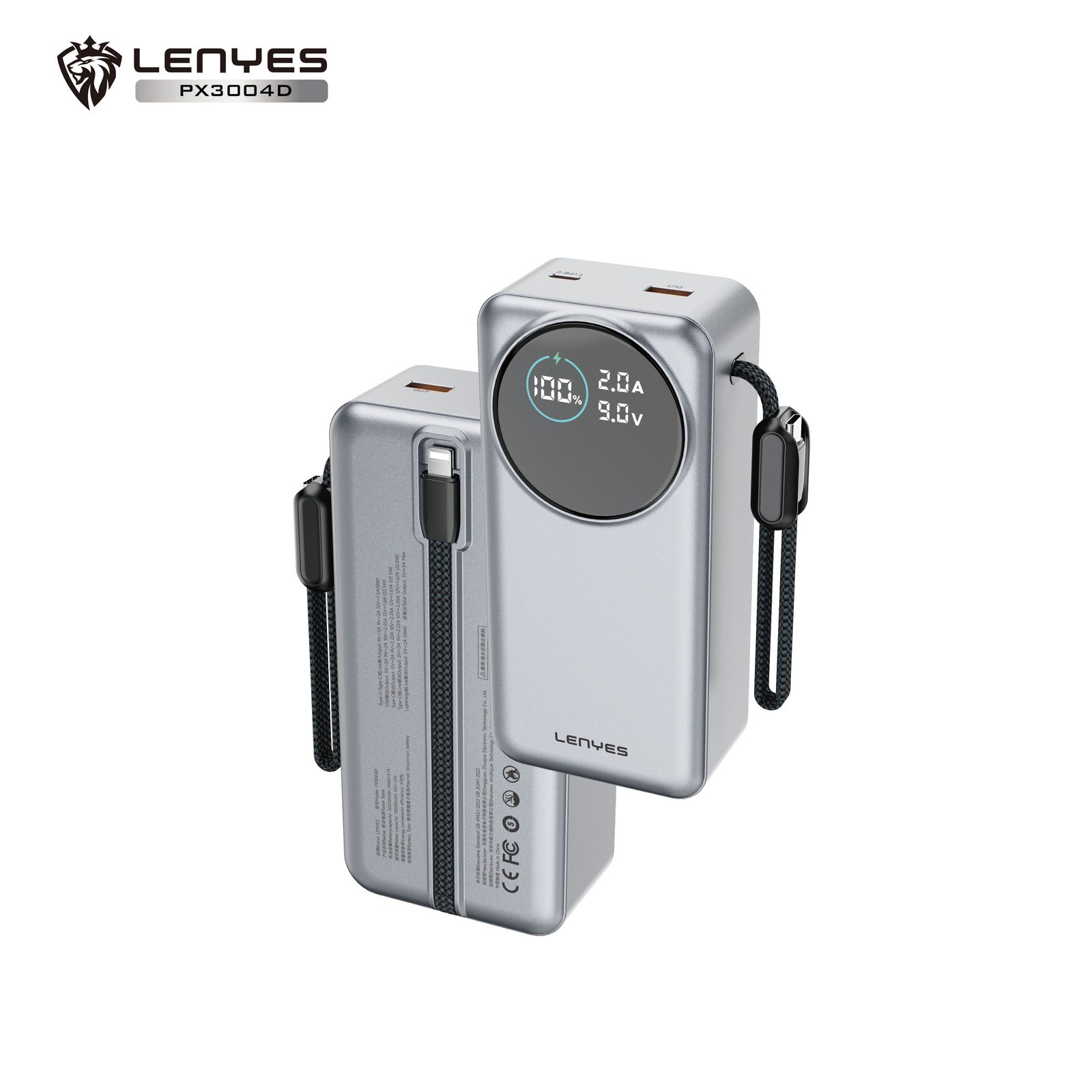 Powerbank Lenyes PX2004D 20.000mAh vista 3