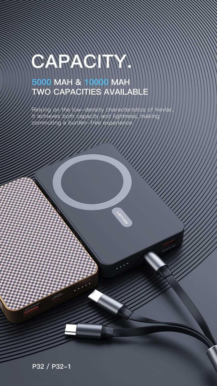 Powerbank Magnético Lenyes P32 5.000mAh vista 7