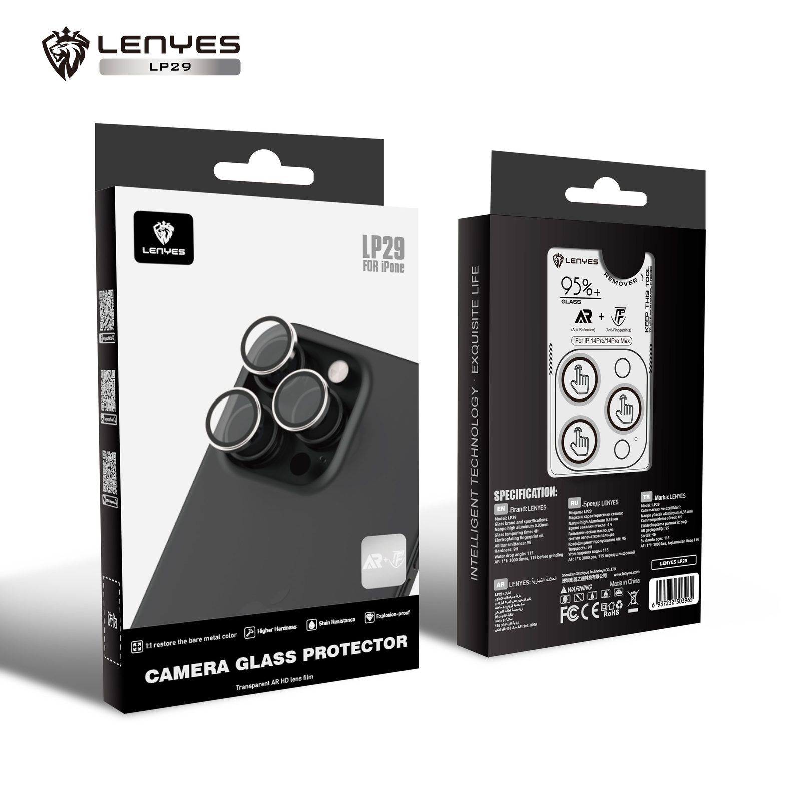Protector de Cristal Templado Lenyes LP29 Kit Completo vista 3