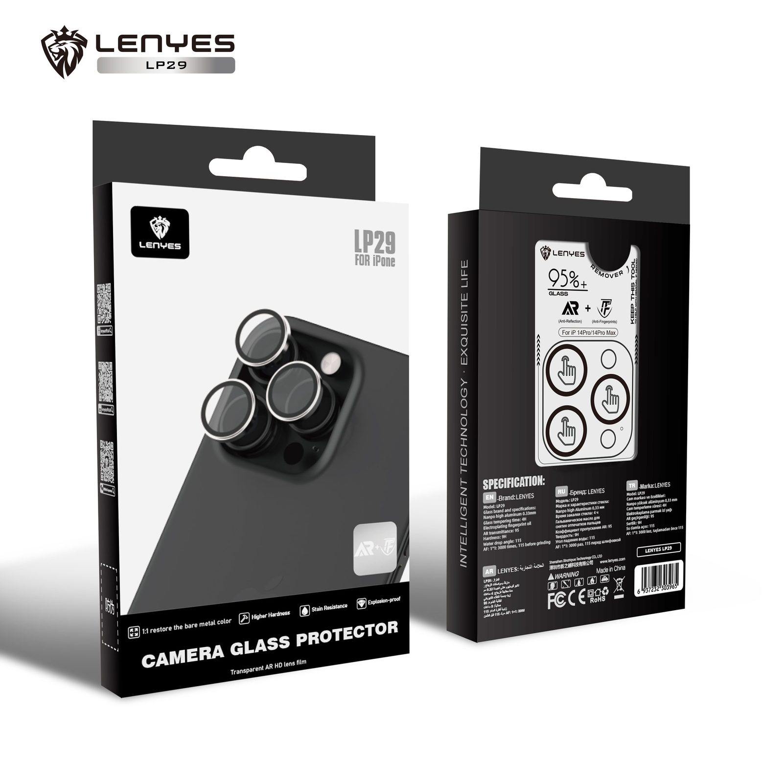 Protector de Cristal Templado Lenyes LP29 Kit Completo vista 4