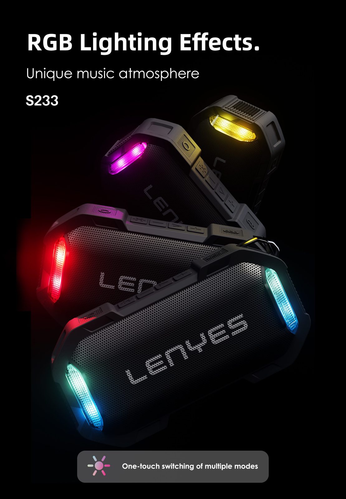 Lenyes S233 Mini Altavoz Ultra Portátil IPX6 TWS vista 6