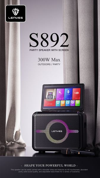 Lenyes S892 Altavoz Profesional IPX6 + 2 Micrófonos