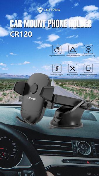 Soporte de Coche Lenyes CR120 Ventosa 360°