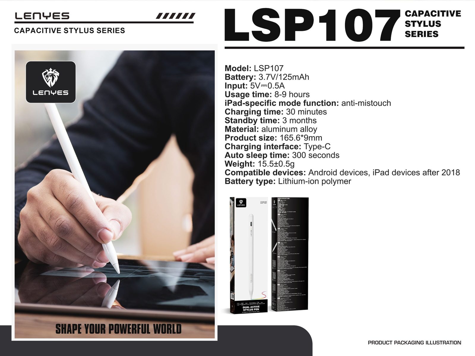 Stylus Pen Dual Lenyes LSP107 Activo vista 5